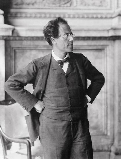 Portrait of Gustav Mahler, 1907 (b/w photo) 