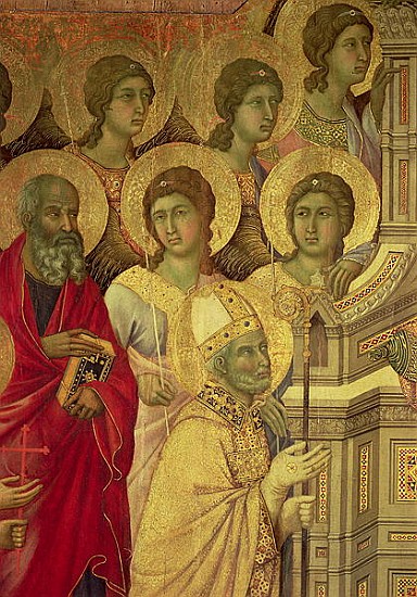 Maesta: Saints, (detail), 1308-11 od Duccio di Buoninsegna