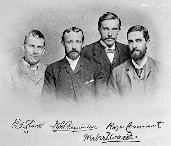 Roger Casement, Herbert Ward, E.J Glave and friend od English Photographer