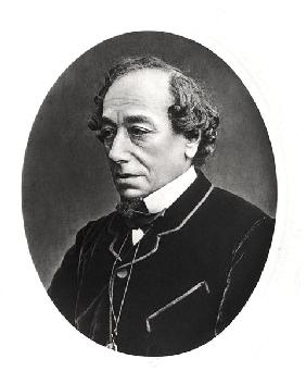 Benjamin Disraeli (1804-81) c.1874 (b/w photo) 