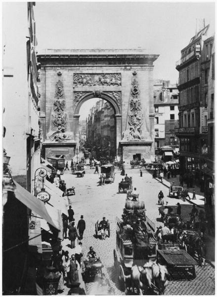 Porte Saint-Denis, Paris, c.1880 (b/w photo)  od French Photographer