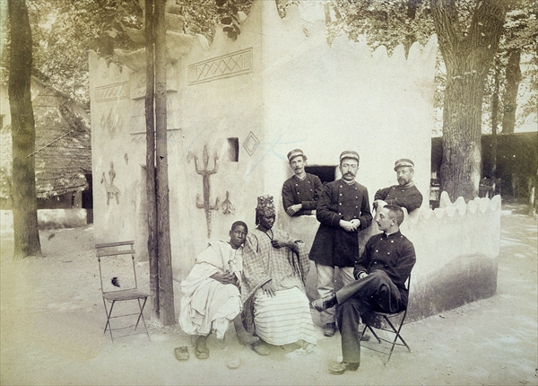 The Senegalese Village at the 1889 Universal Exposition in Paris (b/w photo)  od French Photographer