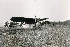 Louis Bleriot (1872-1936) at Eletot, near Fecamp, c.1909 (b/w photo) 