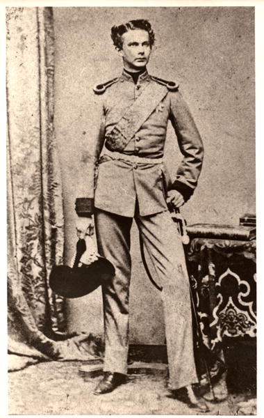 King Ludwig II (1845-86) of Bavaria, c.1870 (b/w photo)  od German Photographer