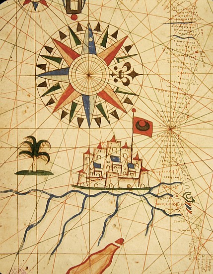 Egypt, the River Nile and Cairo, from a nautical atlas, 1646(detail from 330936) od Italian School