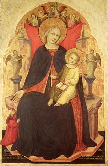 Madonna and Child Enthroned with the Donor Vulciano Belgarzone di Zara, c.1394 od Nicolo di Pietro