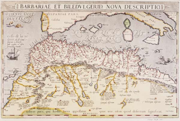 North Africa , Map Ortelius 1579 od Ortelius
