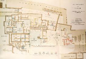 Tiryns , Map of the upper castle