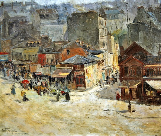 Street scene in Montmartre od Abel-Truchet