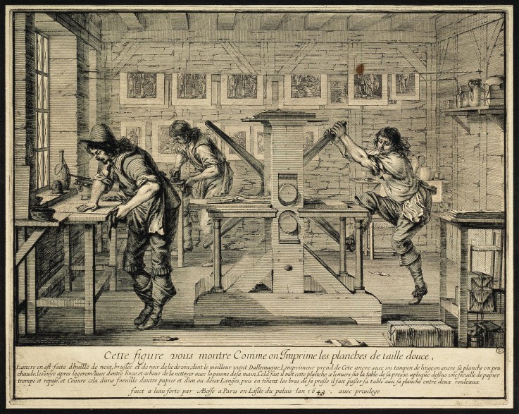 Workshop of an Engraver od Abraham Bosse