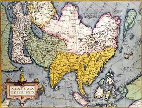 Asia: Map of the continent including Japan and the East Indies with part of New Guinea, c.1580 (colo