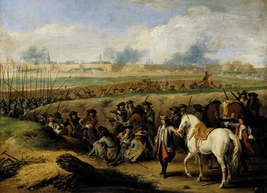Louis XIV (1638-1715) at the Siege of Tournai od Adam Frans van der Meulen
