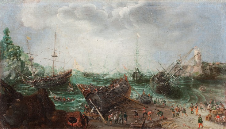 Harbour scene od Adam Willaerts