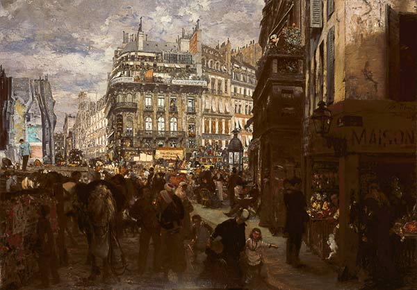 Jorn de semaine at Paris od Adolph Friedrich Erdmann von Menzel