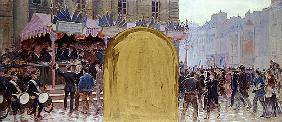 Enrolment of the volunteers, Place du Pantheon