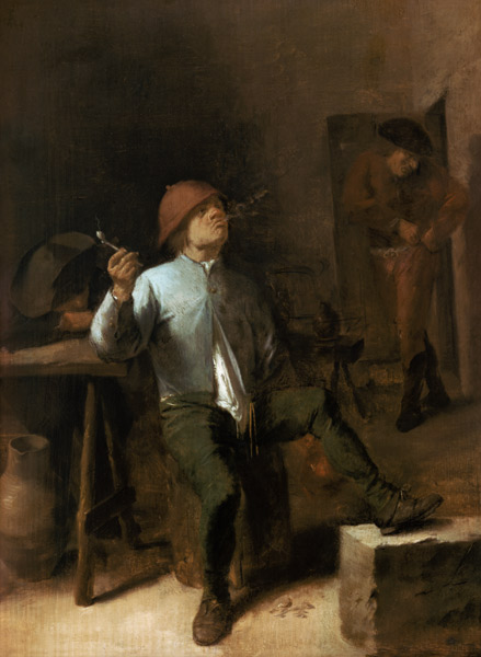 Farmer smoking pipe od Adriaen Brouwer