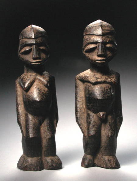 Two Lobi Figures, Ghana od African