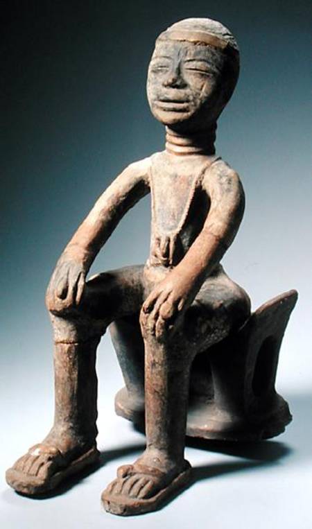 Memory Figure Sitting on a Stool, Akan Culture, Ghana od African