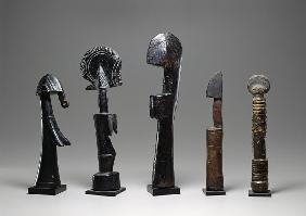 Five Mossi dolls, Burkina Faso, 19th-20th century