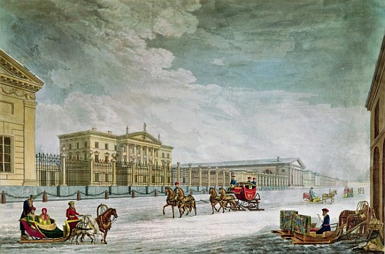 View of the Imperial Bank and the Shops at St. Petersburg (see also 87474) od (after) Mornay