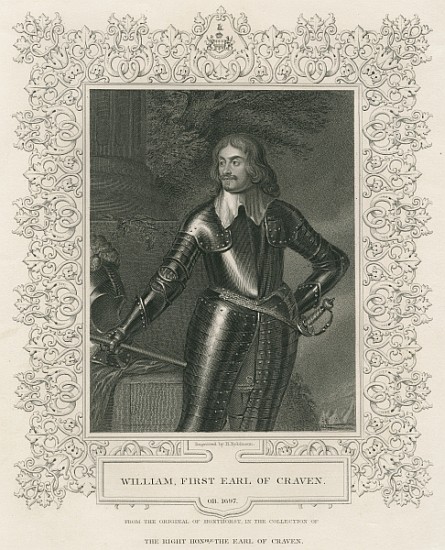 William Craven, 1st Earl of Craven, from ''Lodge''s British Portraits'' od (after) Gerrit van Honthorst