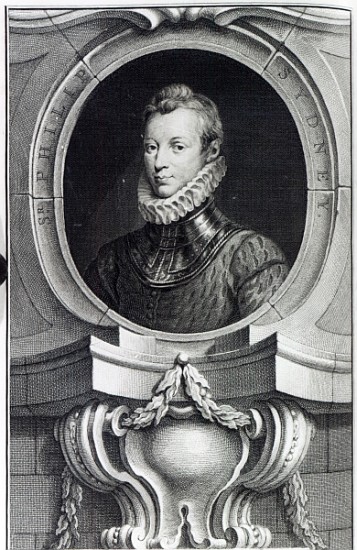 Sir Philip Sidney; engraved by Jacobus Houbraken od (after) Isaac Oliver
