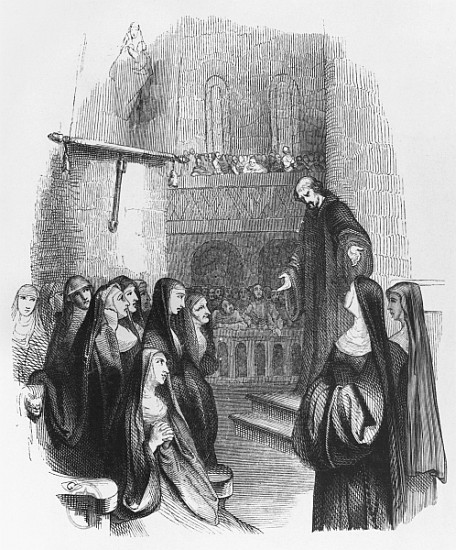 Abelard preaching at Paraclete, illustration from ''Lettres d''Heloise et d''Abelard'' od (after) Jean Francois Gigoux