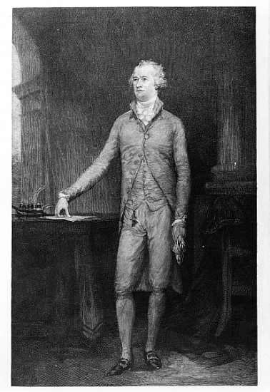 Alexander Hamilton, after the painting of 1792 od (after) John Trumbull