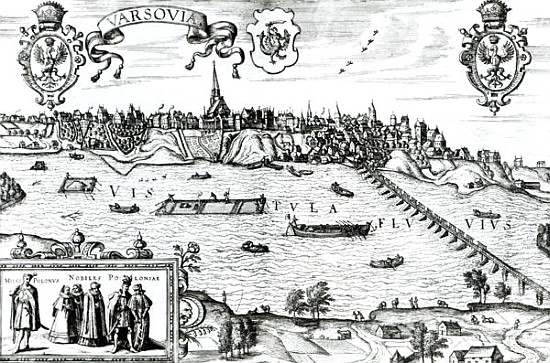 Map of Warsaw, from ''Civitates Orbis Terrarum'' Georg Braun (1541-1622) and Frans Hogenberg (1535-9 od (after) Joris Hoefnagel
