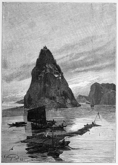Rock of the Little Orphan on the Yangtze River od (after) Nikolay Karazin