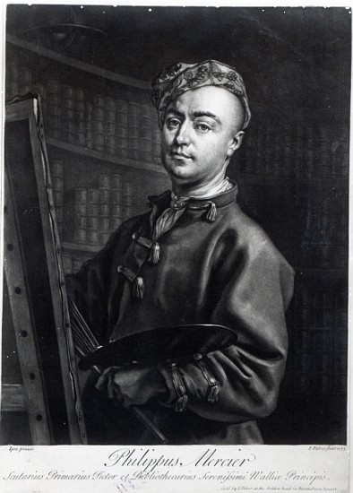 Self Portrait; engraved by John Faber od (after) Philippe Mercier
