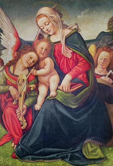 Virgin and Child and angel musicians od (after) Piero di Cosimo