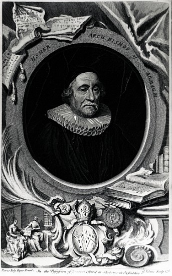 James Ussher; engraved by George Vertue od (after) Sir Peter Lely