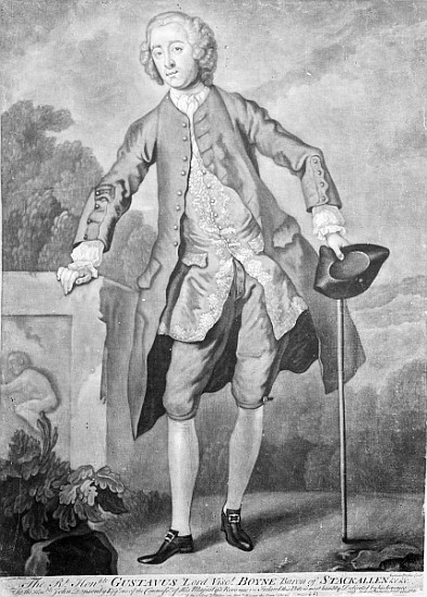 Gustavus Hamilton; engraved by Andrew Miller od (after) William Hogarth