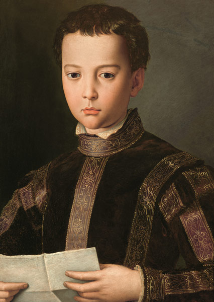 Portrait of Francesco I de' Medici (1541-87) as a Young Boy od Agnolo Bronzino