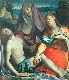 Die Beweinung Christi od Agnolo Bronzino