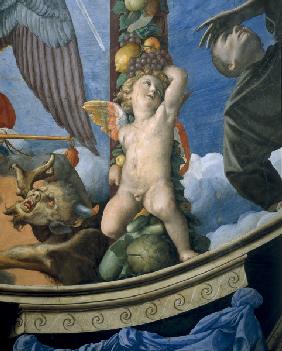 Bronzino, Putto with fruit garland