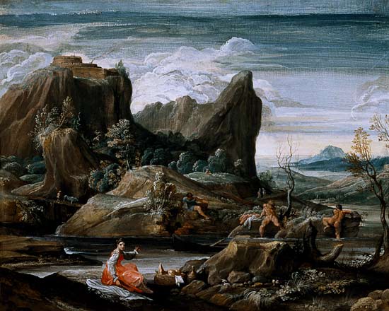 Landscape with Bathers od Agostino Carracci