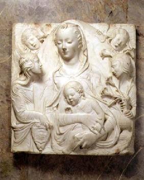 Madonna and Child with Four Angels