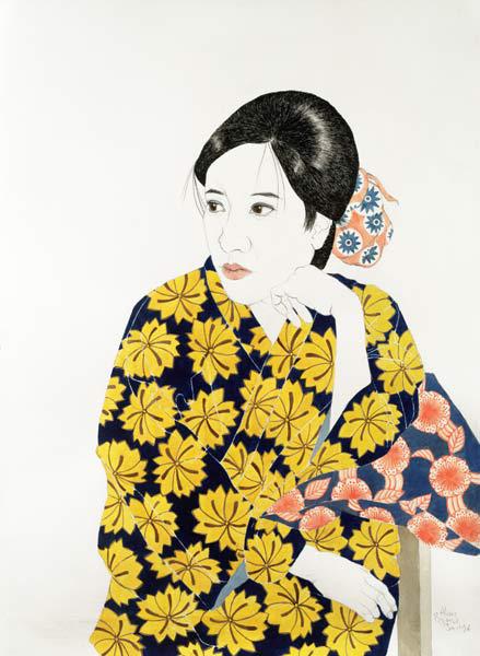 Yellow Kimono, 1996 (ink, w/c, gouache and charcoal on paper) 