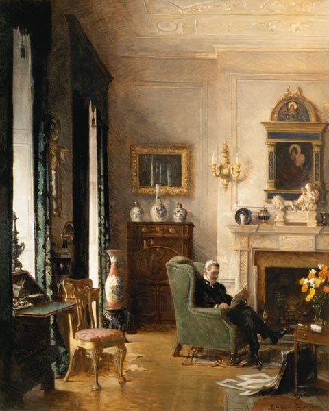 The Grey Drawing Room od Albert Chevallier Tayler