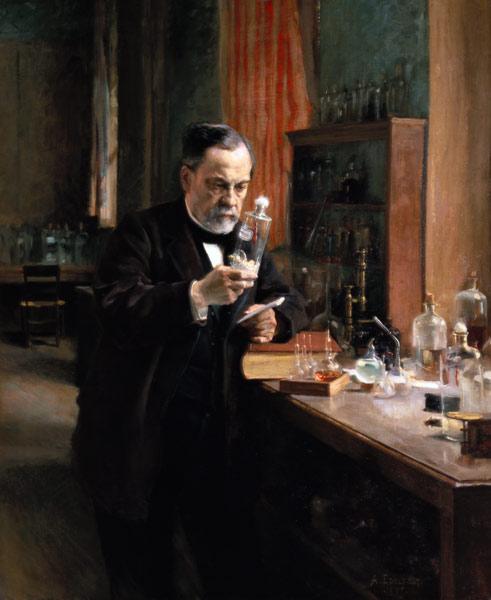 Louis Pasteur (1822-95) in his Laboratory