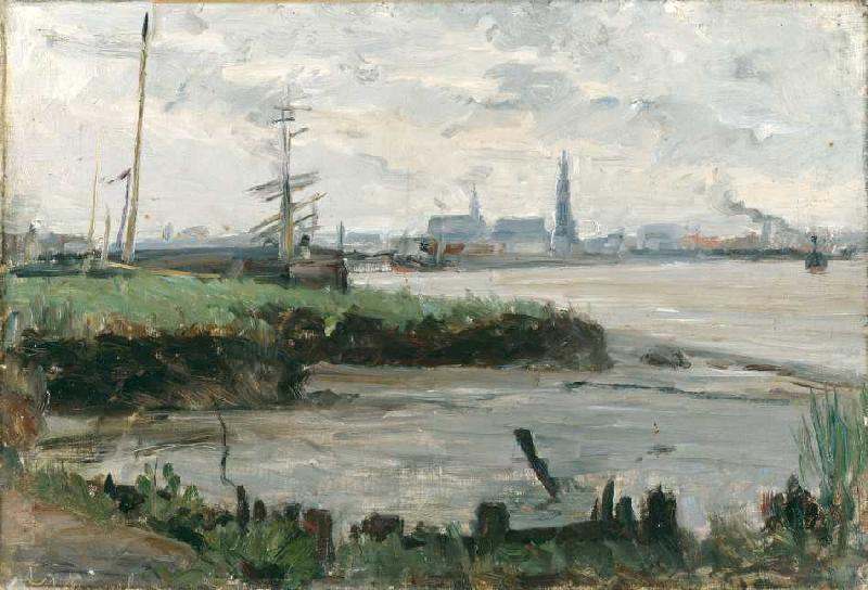 Antwerpener Hafenlandschaft od Albert Gottschalk