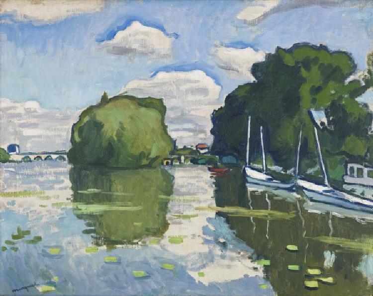 La Seine à Poissy od Albert Marquet