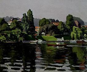 Boats and houses, Ile de Mignaux. od Albert Marquet