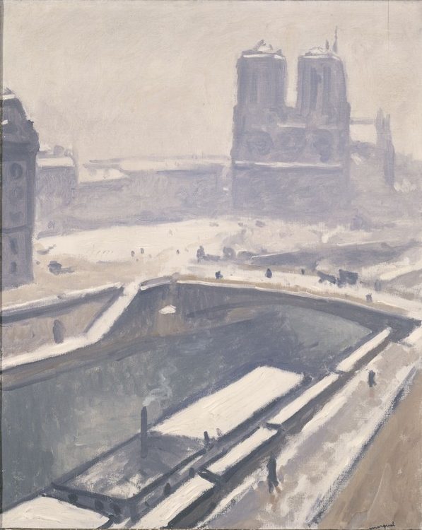 Notre Dame im Schnee od Albert Marquet