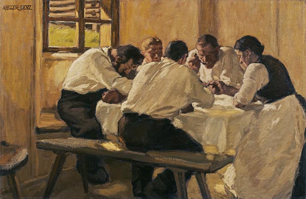 Lunch (The Soup, Version II) od Albin Egger-Lienz