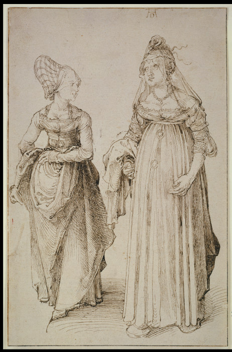 A Lady from Nuremberg and a Lady from Venice od Albrecht Dürer
