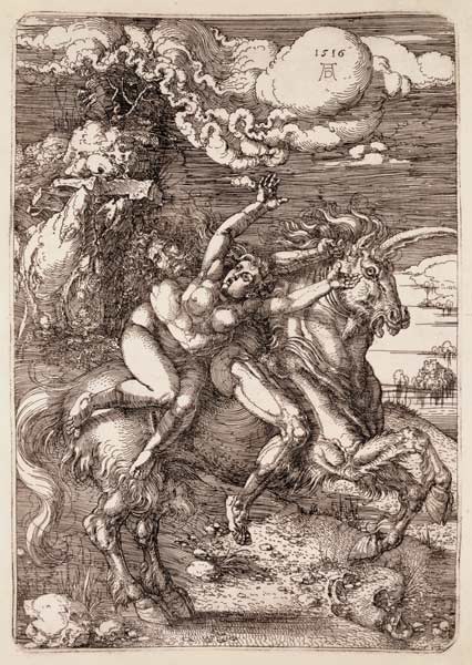 Abduction of Proserpine on a Unicorn od Albrecht Dürer