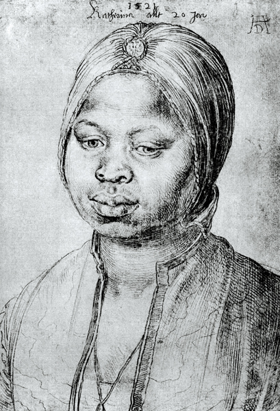 Portrait of Catherine, the Mulatta of the Portuguese Bradao, 1521 (engraving) od Albrecht Dürer